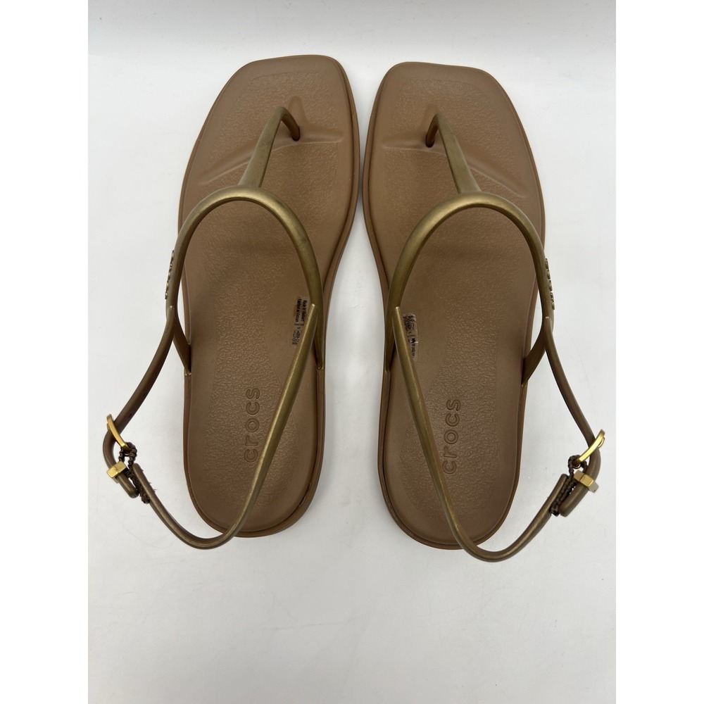 Crocs Miami Thong Sandal Metallic Gold Women's 6